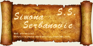 Simona Šerbanović vizit kartica